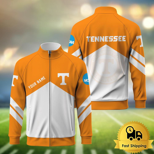 Discover Tennessees Volunteers Logo Custom Standing Neck Zipper Jacket