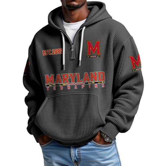 Maryland EST 1892 Quarter Waffle Zip Hoodie