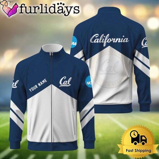 Discover NCAA California Golden Bears Logo Custom Standing Neck Zipper Jacket