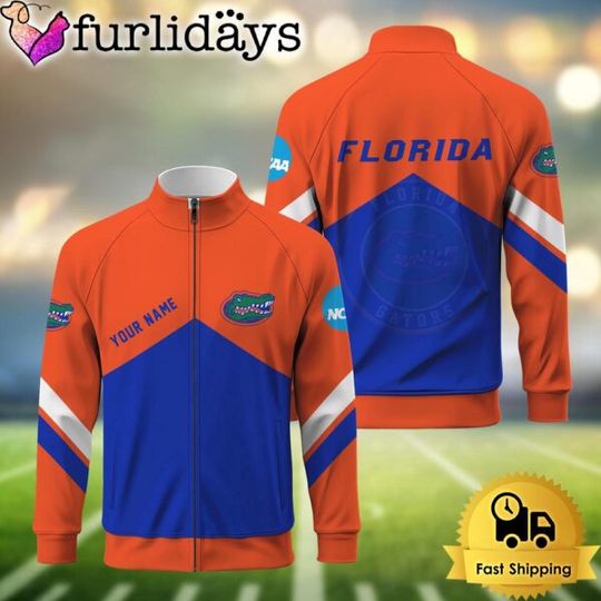 NCAA Florida Gators Logo Custom Standing Neck Zipper Jacket