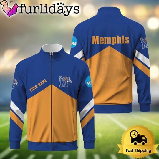 Discover NCAA Memphis Tigers Logo Custom Standing Neck Zipper Jacket
