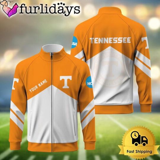 Discover NCAA Tennessee Volunteers Logo Custom Standing Neck Zipper Jacket