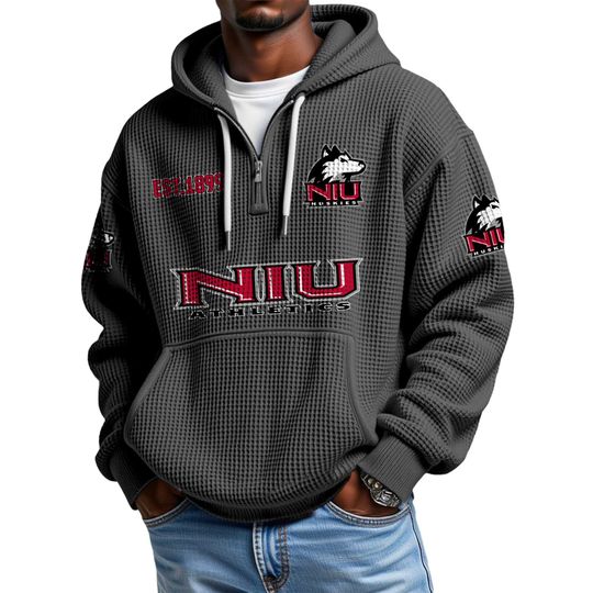 Discover Northern Illinois Huskies EST 1899 Quarter Waffle Zip Hoodie