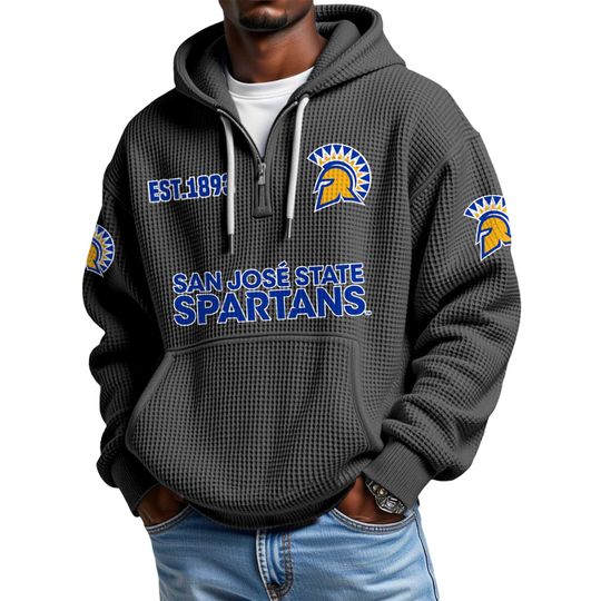 San Jose State Spartans EST 1893 Quarter Waffle Zip Hoodie