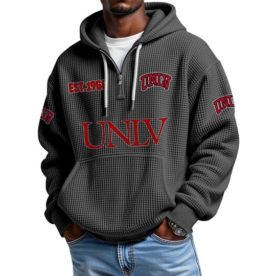 UNLV EST 1968 Quarter Waffle Zip Hoodie