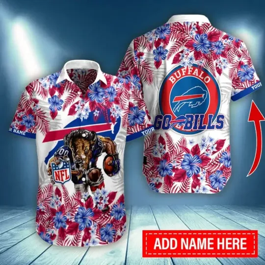 Discover Buffalo Football Team Billss Hawaiian Shirt Button Down Unisex Adults S-5XL