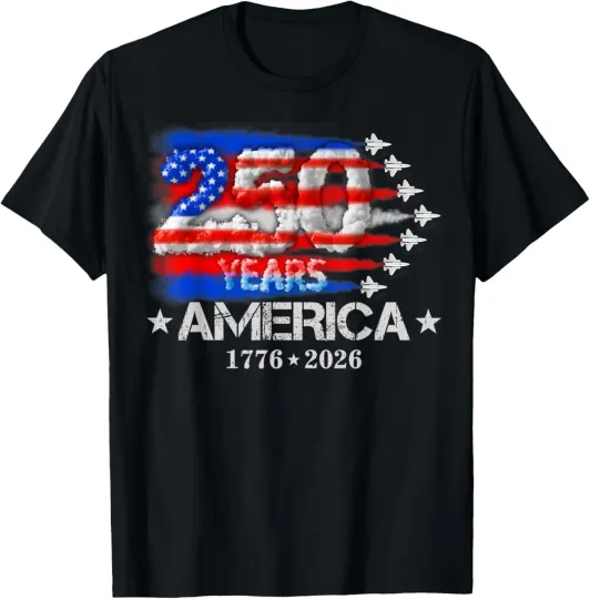 250th Anniversary 1776-2026 Vintage 4th of July American Flag T-Shirt