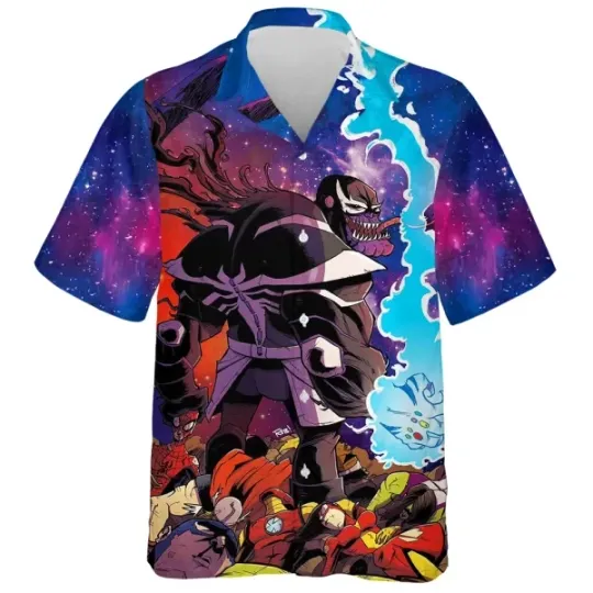 Disney Marvel Thanos Venomized Hawaiian Shirt
