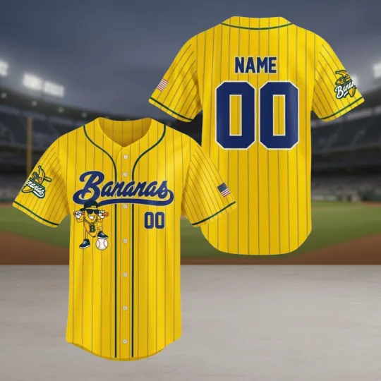 Discover Personalized Bananas Team Baseball Jersey Funny Bananas Jersey Lets Go Bananas J
