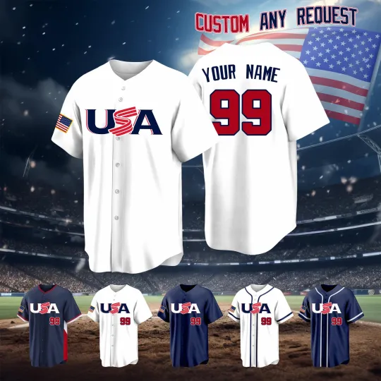 Discover Custom Baseball Jersey Personalized Team Name Number USA Baseball Uniform Team s