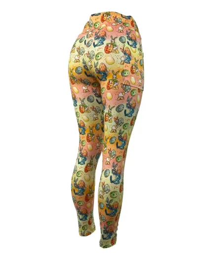 Daisy Duck Donald Duck Goofy Easter Eggs Leggings