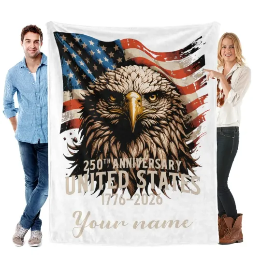 Discover American 250th Anniversary Design 3D All Over Print Blanket