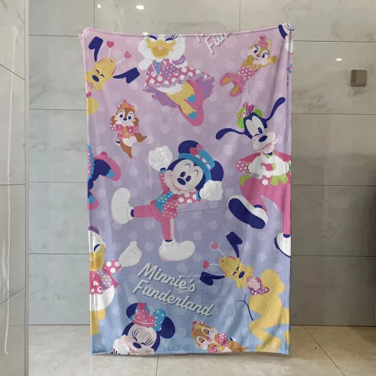 Discover Disney Minnie Funderland Mickey Mouse And Friends Cartoon Soft Fleece Blanket