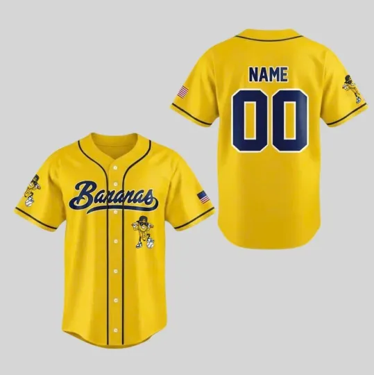 Discover Personalized Bananas Team Baseball Jersey Funny Bananas Jersey Lets Go Bananas J