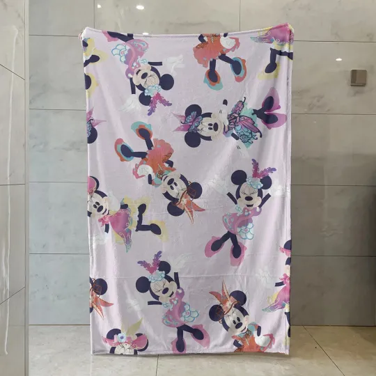 Discover Disney Cute Minnie Mickey Mouse And Friends Cartoon Soft Fleece Blanket