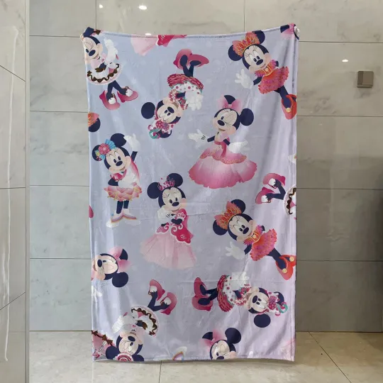 Discover Disney Minnie Mouse Cute Mickey Mouse And Friends Cartoon Soft Fleece Blanket