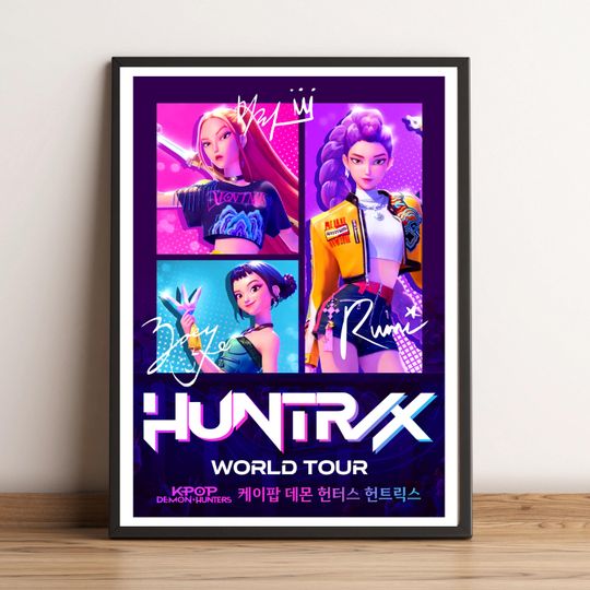KPop Demon Hunters Huntrix World Tour Poster