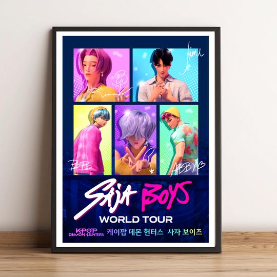 Discover KPop Demon Hunters Saja Boys World Tour Poster