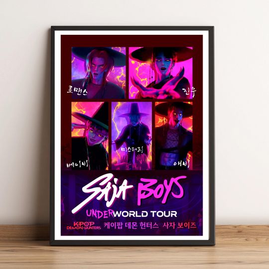 Discover KPop Demon Hunters DEMON Saja Boys World Tour Poster
