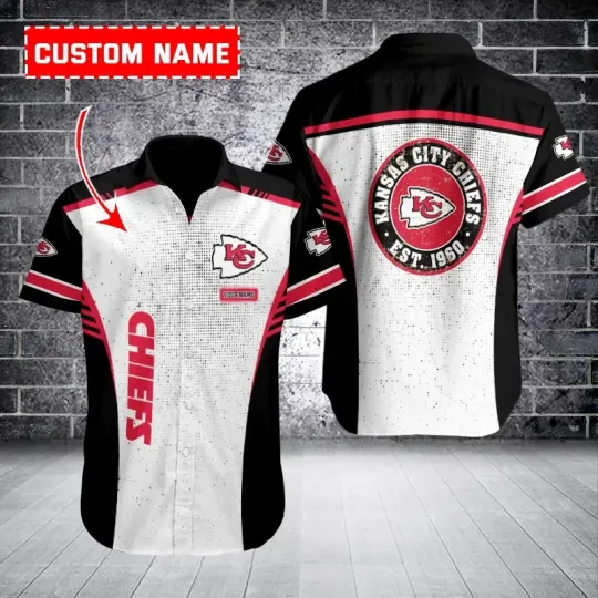 Discover Kansas City Football Team KC Chiefss Hawaiian Shirt Button Down Unisex Adults