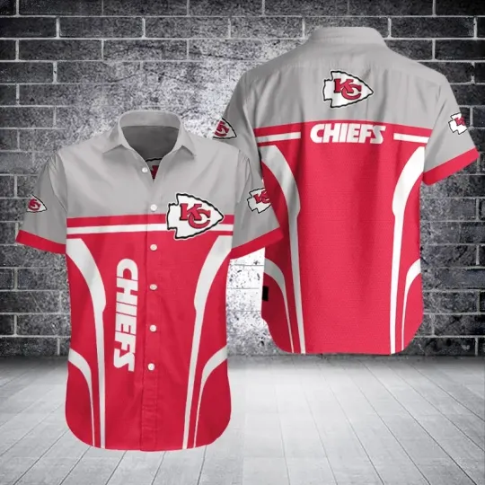 Discover Kansas City Football Team KC Chiefss Hawaiian Shirt Button Down Unisex Adults