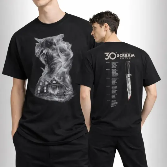Discover Scream 7 Kill Tour 2026 30th Anniversary Scream Kill T-Shirt