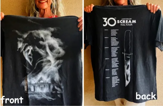 Discover Scream 7 30th Anniversary of Scream Kill Tour 2026 Exclusive reprint T-Shirt