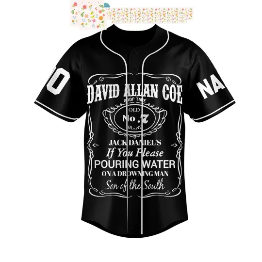 Discover David Allan Coe Son of The South Personalized Baseball Jersey
