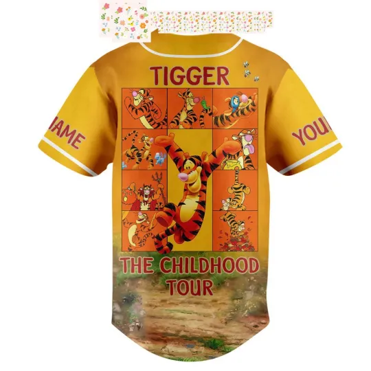 Discover Tigger The Childhood Tour Personalized Baseball Jersey