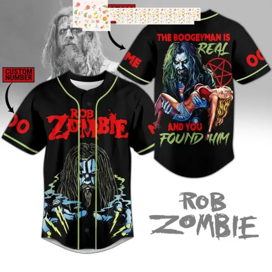Rob Zombie The Boogeyman Is Real Personalized Baseball Jersey