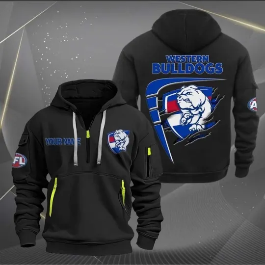Discover Western Bulldogs Personalized Zip Hoodie For Fan
