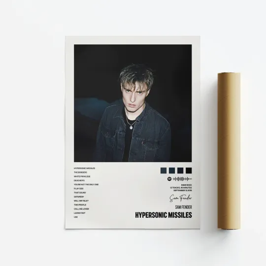 Discover Sam Fender Hypersonic Missiles Album Artwork Vertical Poster