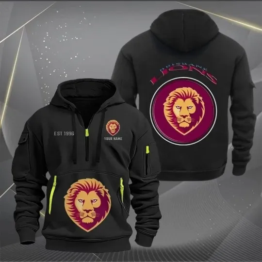 Discover Brisbane Lions Zip Hoodie For Fans