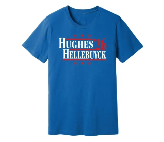 Discover Hughes & Hellebuyck '26 Team USA Retro Campaign T-Shirt