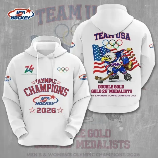 Discover USA Hockey Olympic Champions 2026 3D Apparel