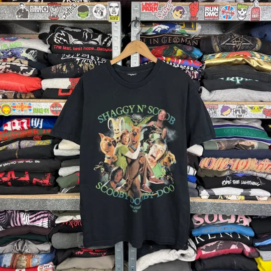 Vintage Scooby-Doo Shaggy Movie Bootleg Black T-Shirt