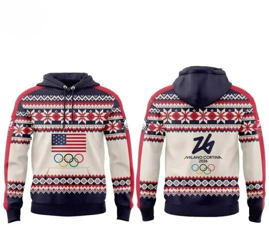 Team USA 2026 Olympic Milano Cortina Hoodie T-Shirt 3D Fan Gift