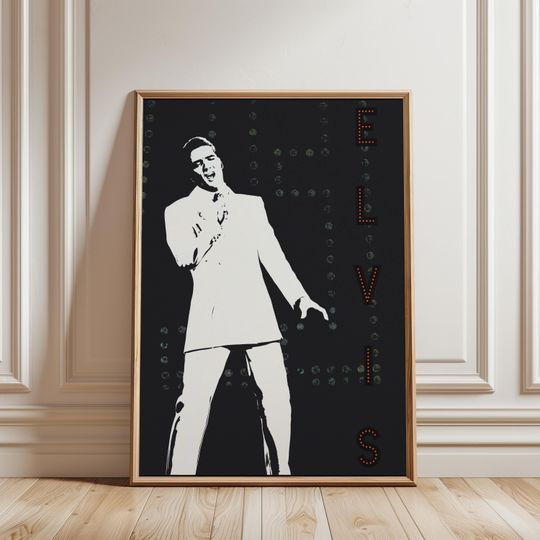 Elvis Presley Print | '68 Comeback Poster | If I Can Dream Inspired Music Gift