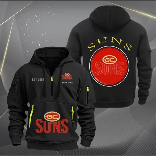 Discover Gold Coast Suns Zip Hoodie For Fans