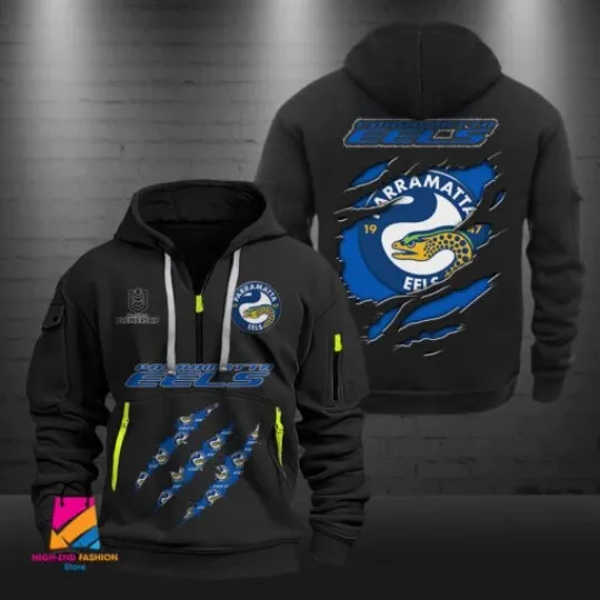 Discover Parramatta Eels Sports Hoodie Zipper Gift For Fans