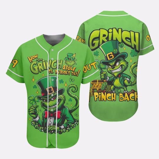 Discover St Patricks Day funny character Baseball Jersey
