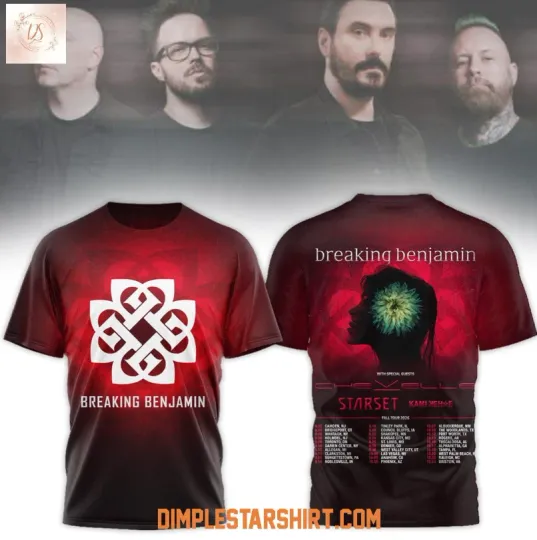 Discover Breaking Benjamin Fall Tour 2026 3D T-Shirt