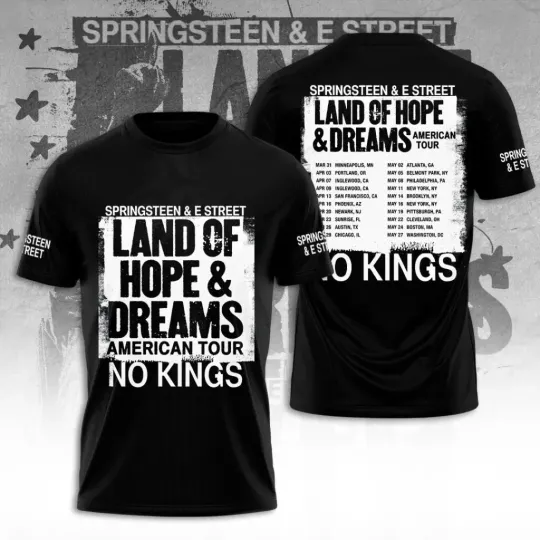 Discover Bruce Springsteen & E Street Band Tour 2026 3D T-Shirt