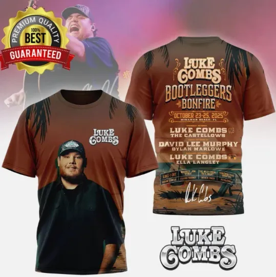 Discover Lukee Comb Country Music 2026 Tour 3D T-shirt All Over Print