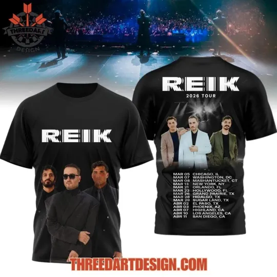Discover New Collection Reikk 2026 Tour Black Short Sleeve S to 5XL 3D Shirt CO_710