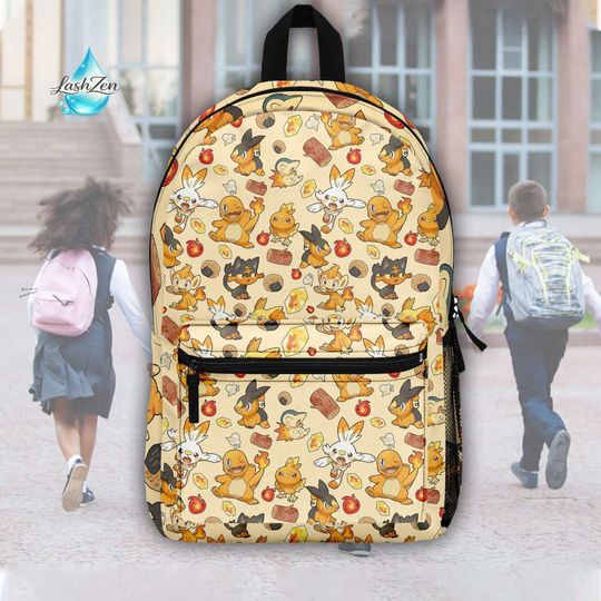 Discover P0kem0n Characters Backpack, P0kem0n Inspired School Bag, Cartoon Character Bookbag, Kids Back to School Gift