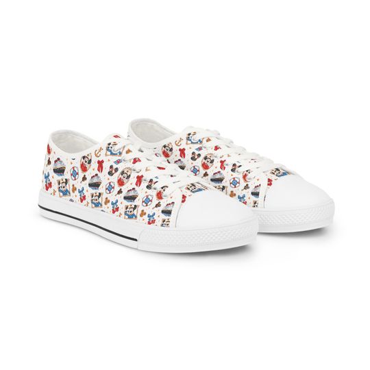 Discover Disney Cruise Line Nautical Pattern Low Top Shoes, Cartoon Sea Print