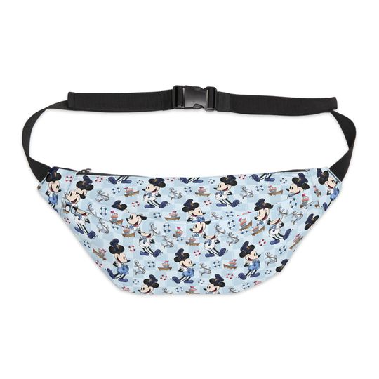 Discover Disney Cruise vintage cartoon mouse pattern Large Fanny Pack | Waist Bag