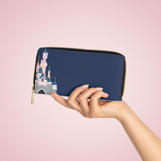 Discover Disneyland Paris Castle Zipper Wallet: Stars at Night Coin Purse