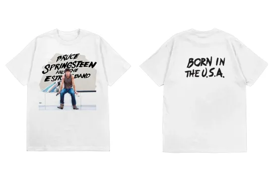 Discover Bruce Springsteen Retro Born In The U.S.A. Tour T-Shirt All Sizes